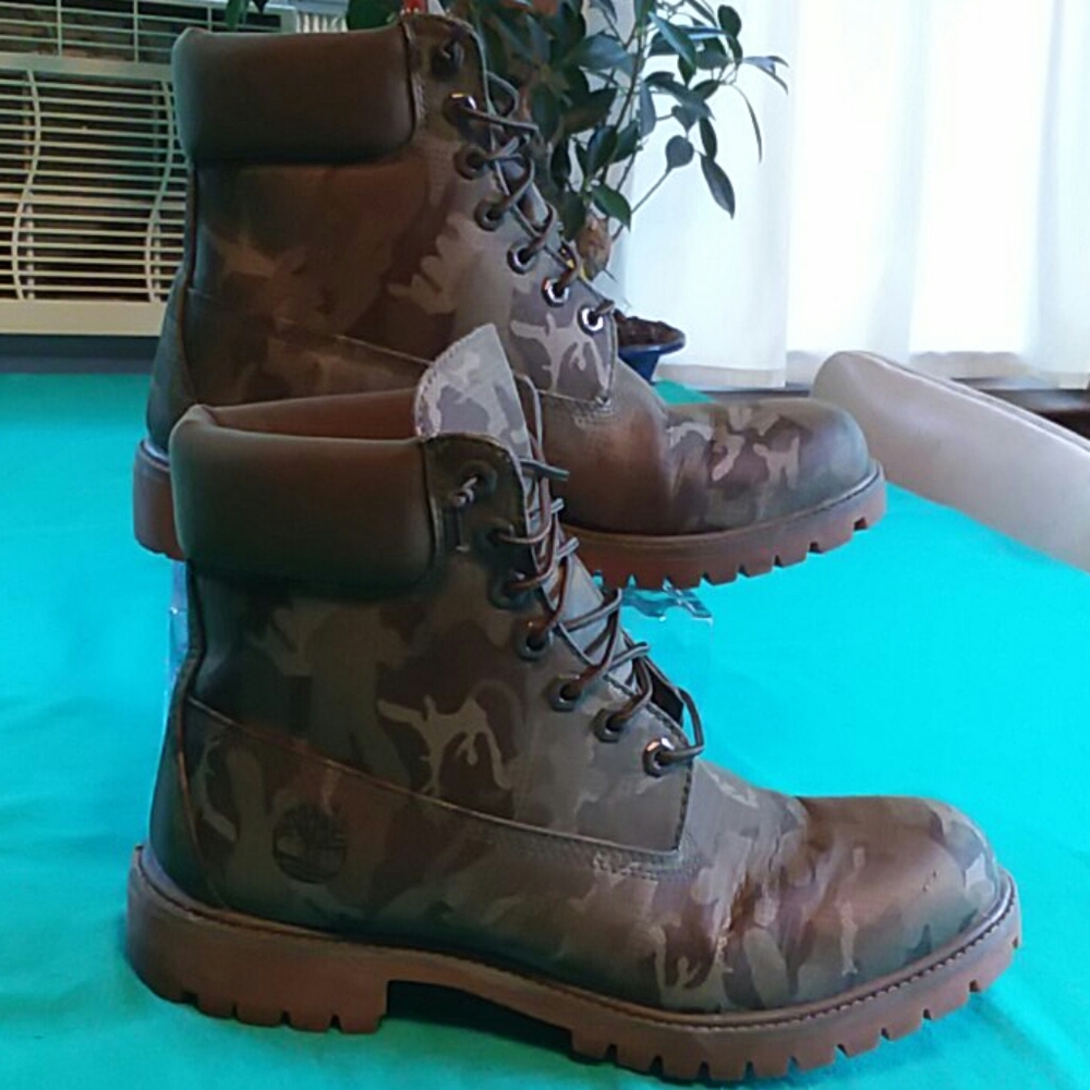 Timberland Green Camo Boots